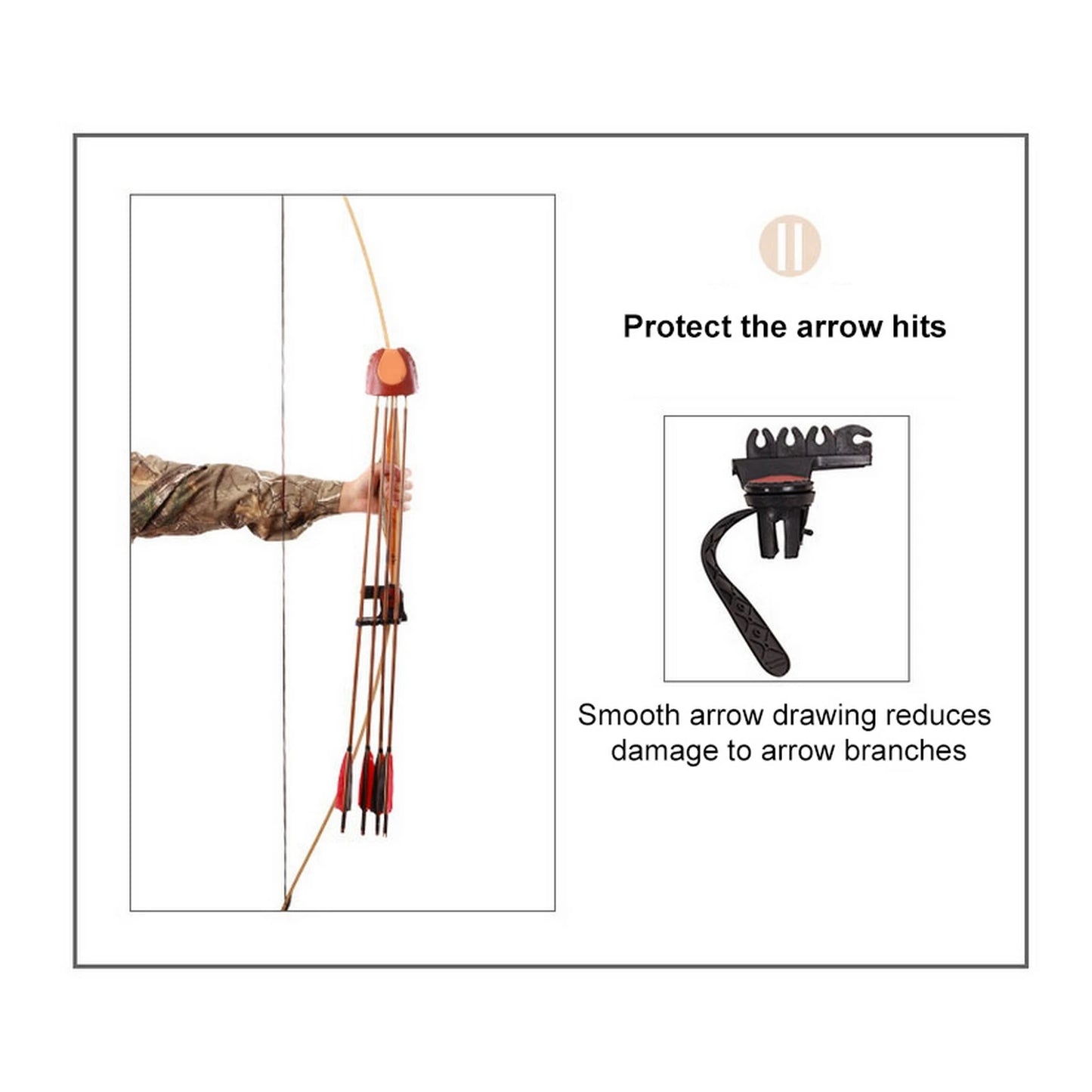 Archery Strap-on Arrow Storage Box Quiver Holder Traditional Longbow Recurve Bow Leather For Outdoor Hunting
