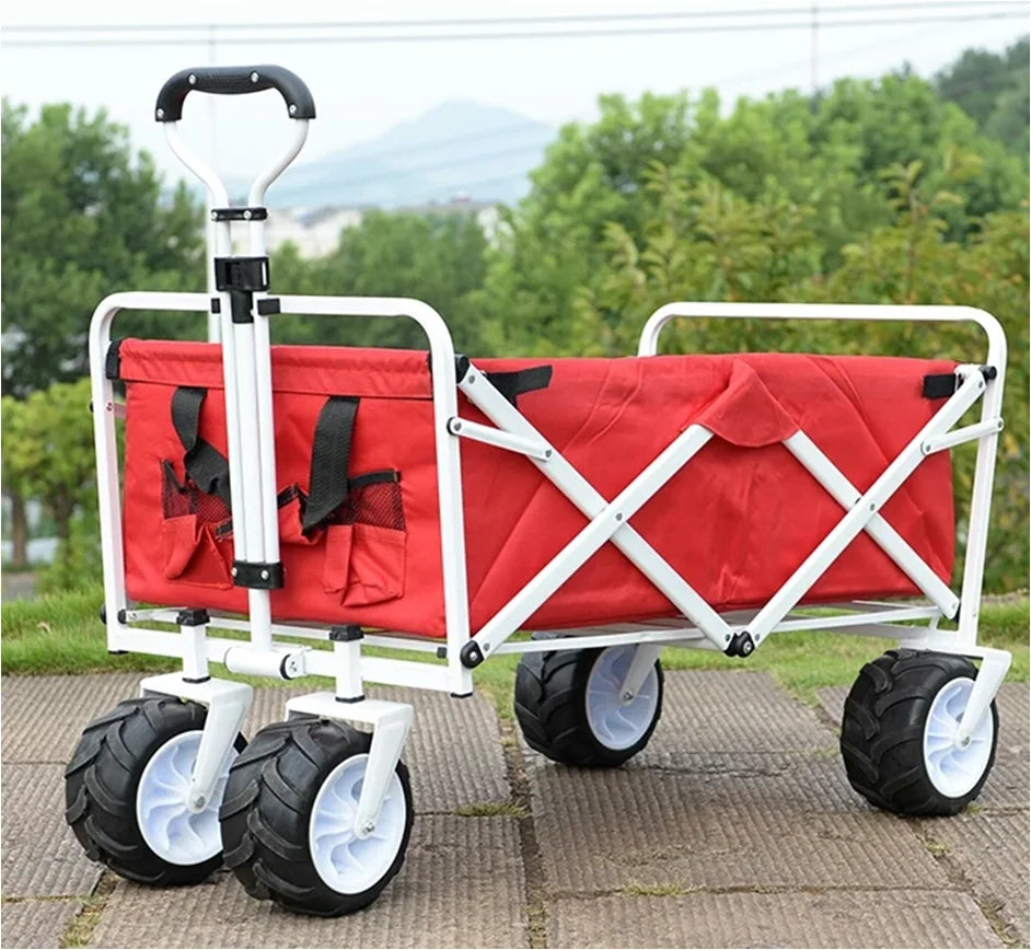 Wholesale Customized High Quality Extra Long Plus Folding Camping Food Picnic Beach Handcart Wagon