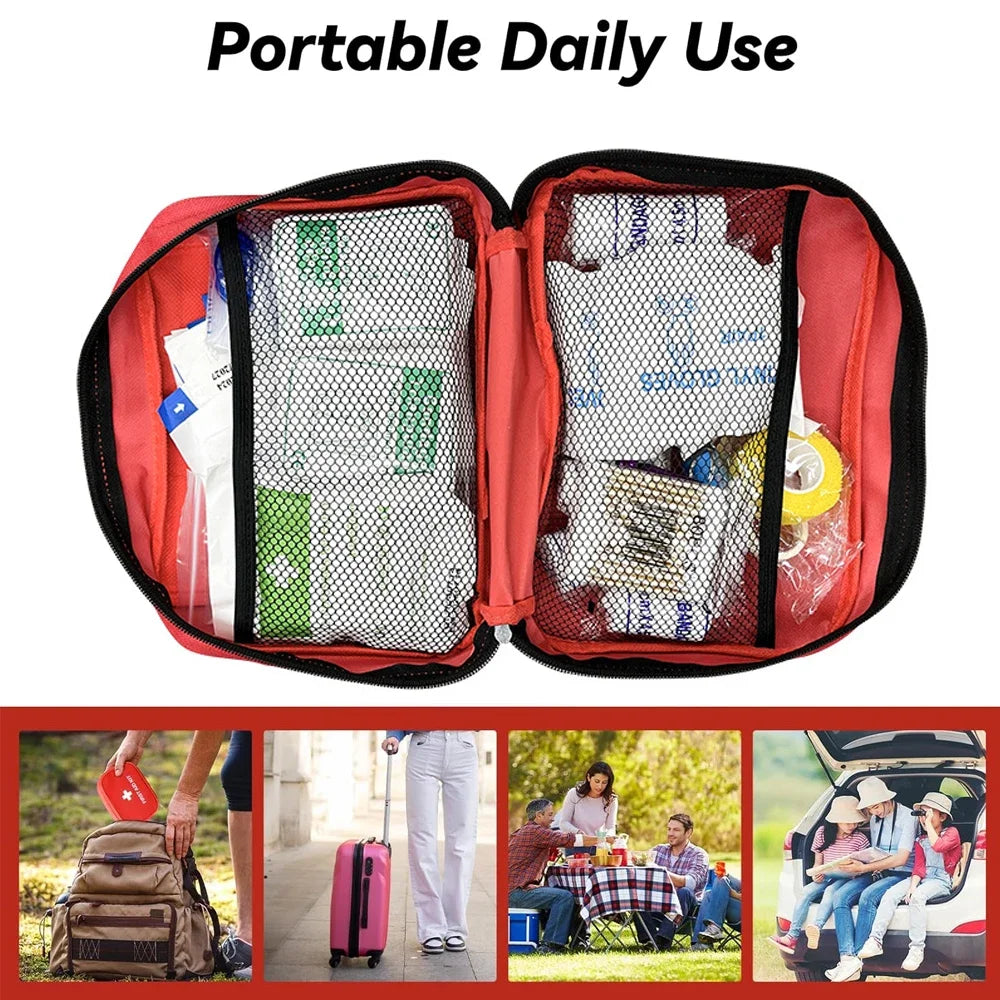 Car First Aid Kits Survival Gear Home Travel Size Small Emergency Kit Tactical Hiking EVA Camping Essentials Backpack Sports