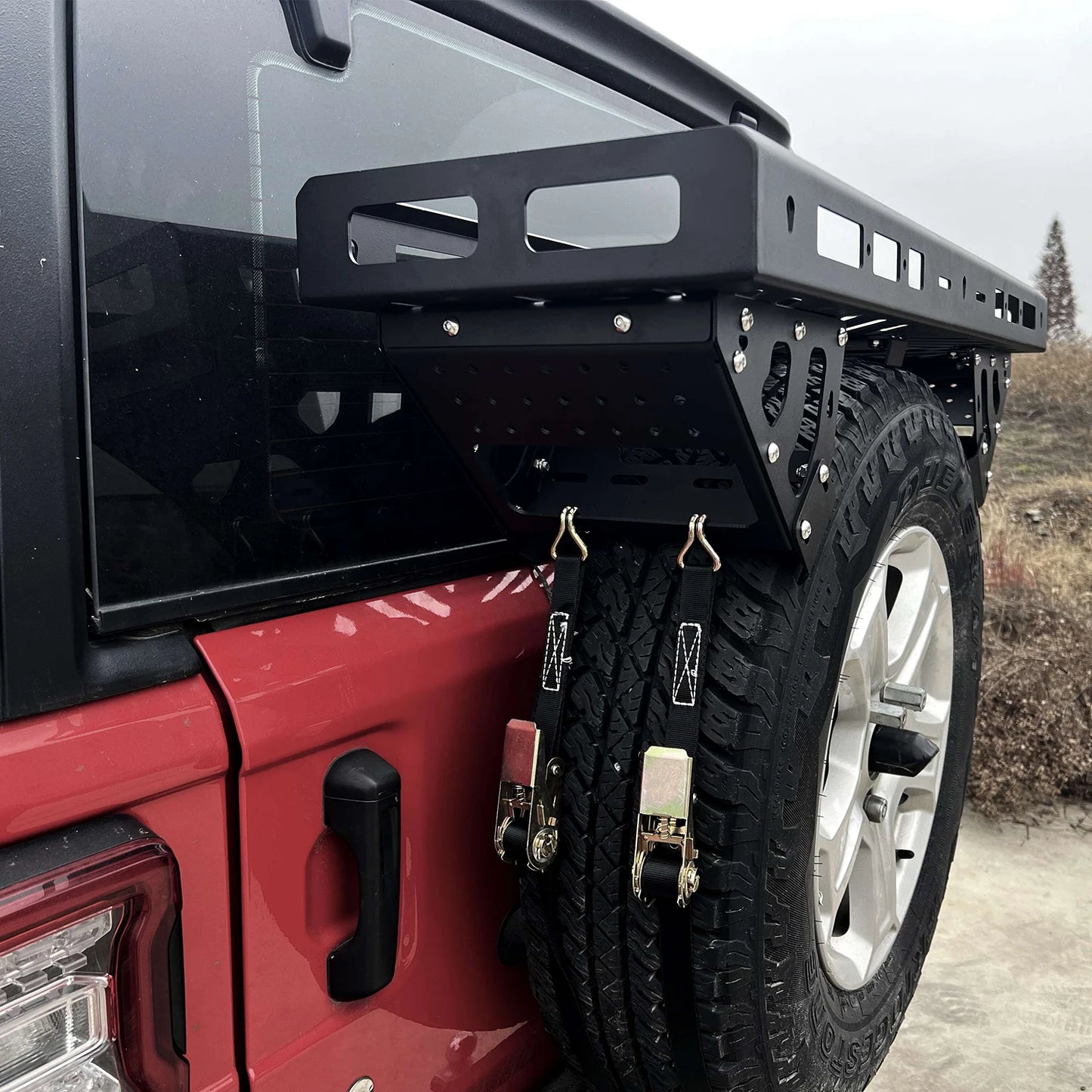 Summer Travel& Camping JK JL Spare tire holder loaded 60kg with 35 inch tire Aluminum alloy for jeep for wrangler