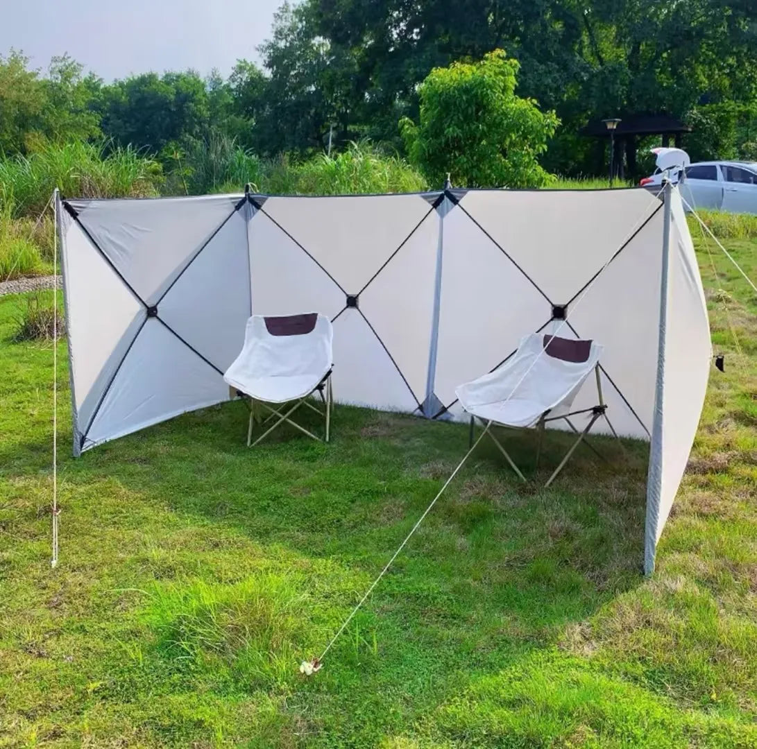 Outdoor Windscreen Folding Windproof Camping Shield Gas Stove Burner Windshield Picnic Tarp Car Tent Shield Gazebo Nature Hike