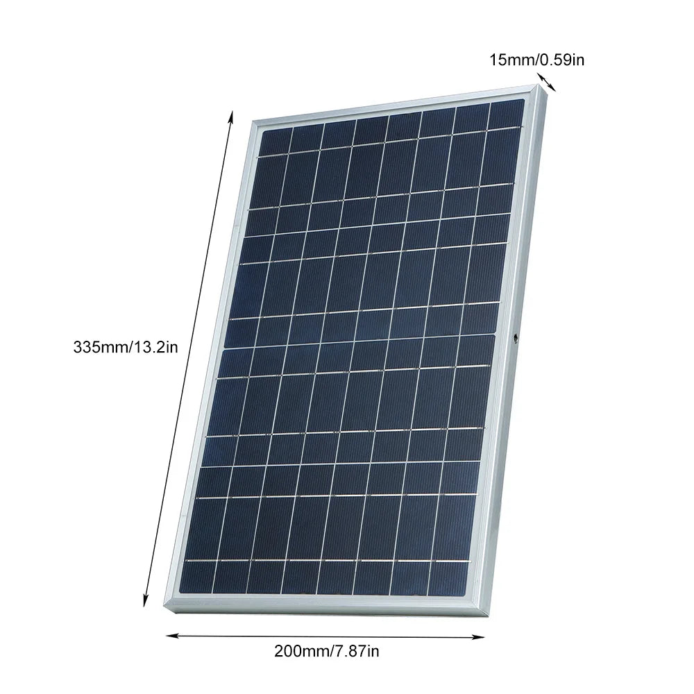 15W 12V Solar Panel Battery Charger Controller Portable High Conversion Solar Panels for RV Car Boat Home Outdoor Camping