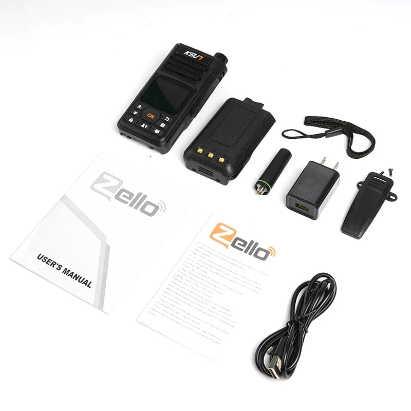 KSUT ZL18 Zello Walkie Talkie 4g Sim Card WiFi Network Cell Phone Radio Long Range 100 Miles GPS Professional POC Walkie Talkie