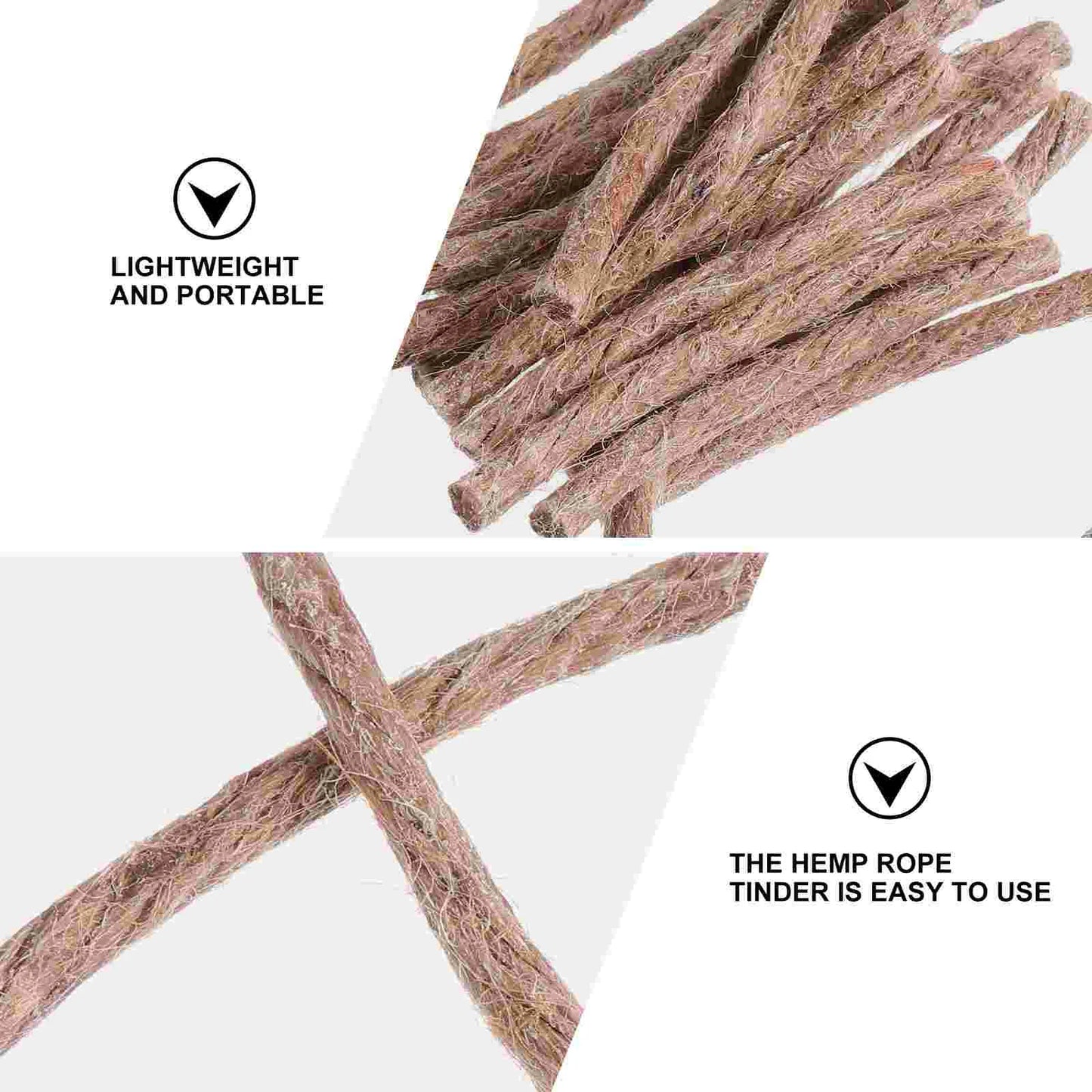 20 Pcs Picnic Barbecue Rope Set Survival Artificial Fire Starter Beeswax Wick Hiking Camping Cord