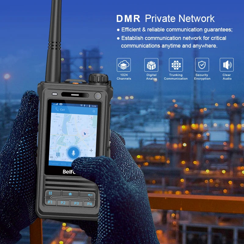 DMR PoC multimode Radio BF-SCP810 3W 4G LTE GSM WCDMA phone radio sim radios ptt 5W Android 8.1