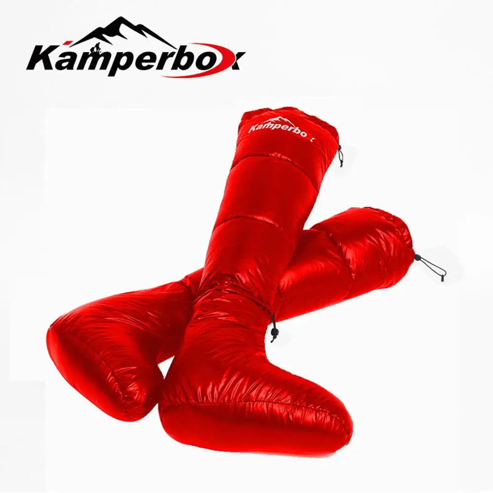 Camping Down Socks & Boots | Warm Sleeping Bag Socks for Outdoor Adventures | Kamperbox Down Booties