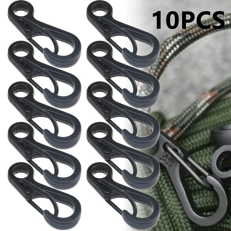 10Pcs/lot Mini Carabiner Gear Hooks Key Chain Camping EDC Survival Climbing SF Spring Backpack Clasps Keychain