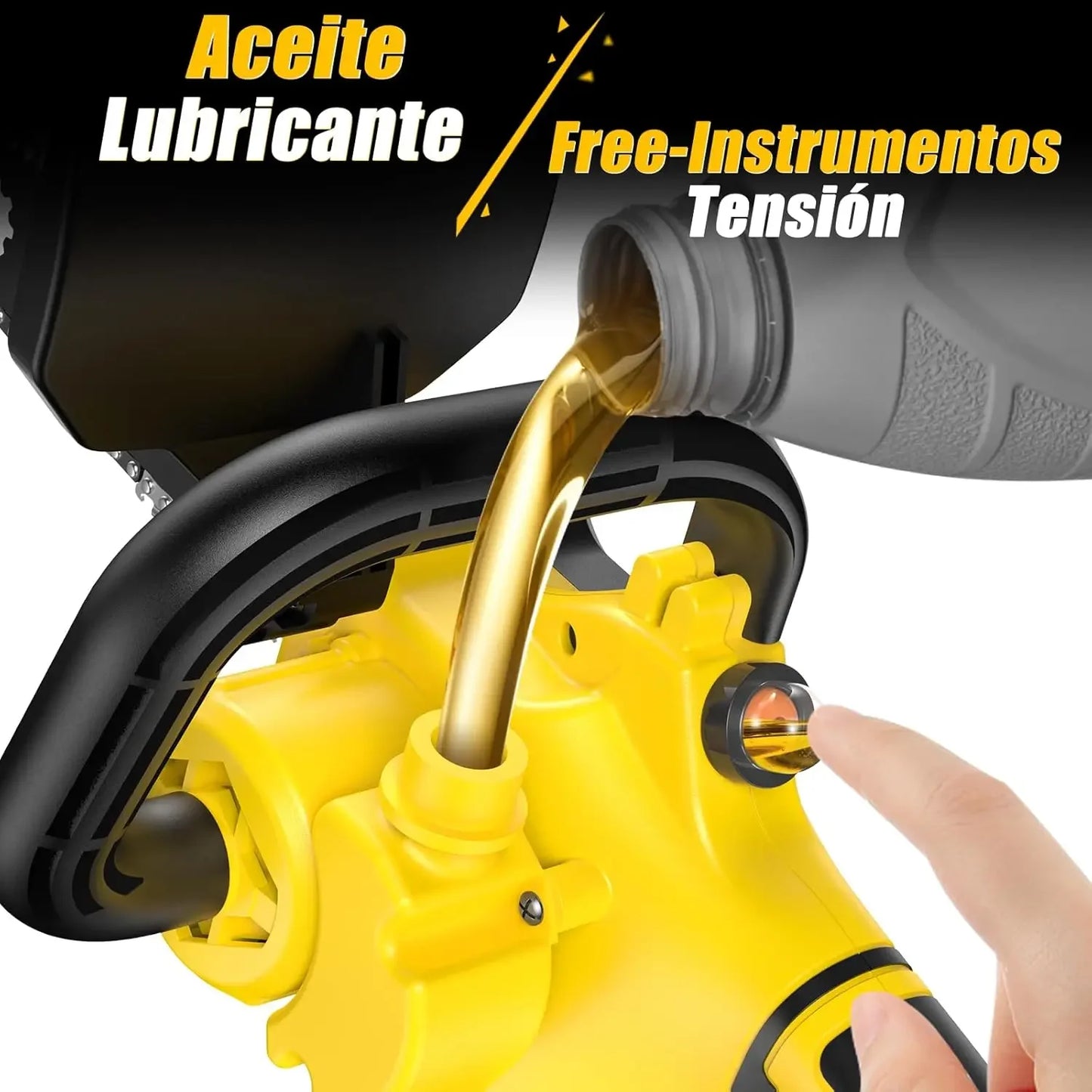 2-IN-1 Cordless 8 Inch Pole Saw & Chainsaw, 21V 3Ah Battery, 14.7ft Max Reach, 8.3lb Lightweight, Powered Pole Saws