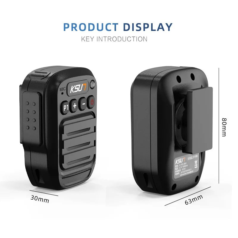 Walkie Talkie Microphone Wireless Blue-tooth Speaker For Zello Radio POC Two Way Radio Handheld Speaker KSUT B60