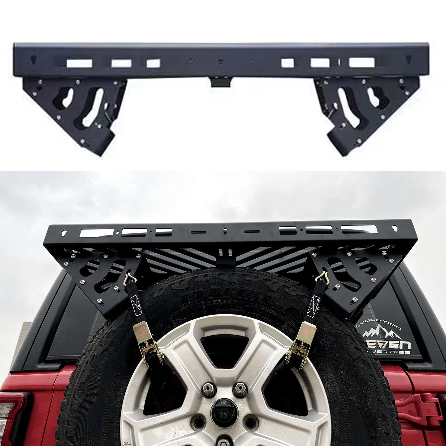 Summer Travel& Camping JK JL  Spare tire holder loaded 60kg with 35 inch tire  Aluminum alloy for jeep for wrangler