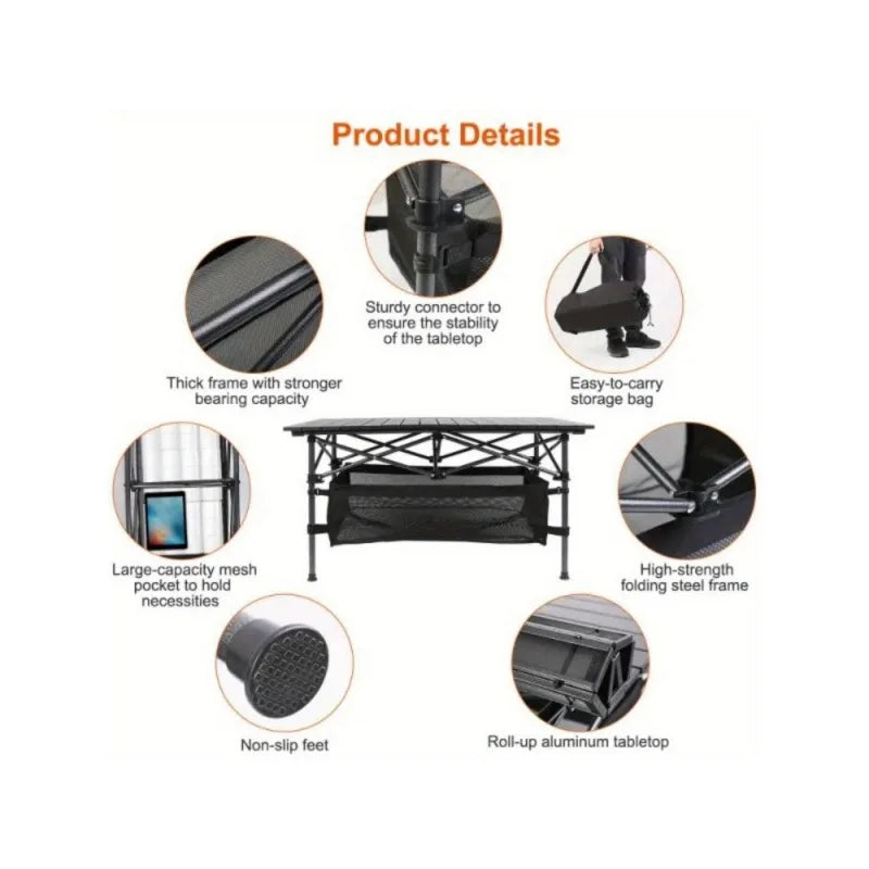 Collapsible Camping Tabel with Storage