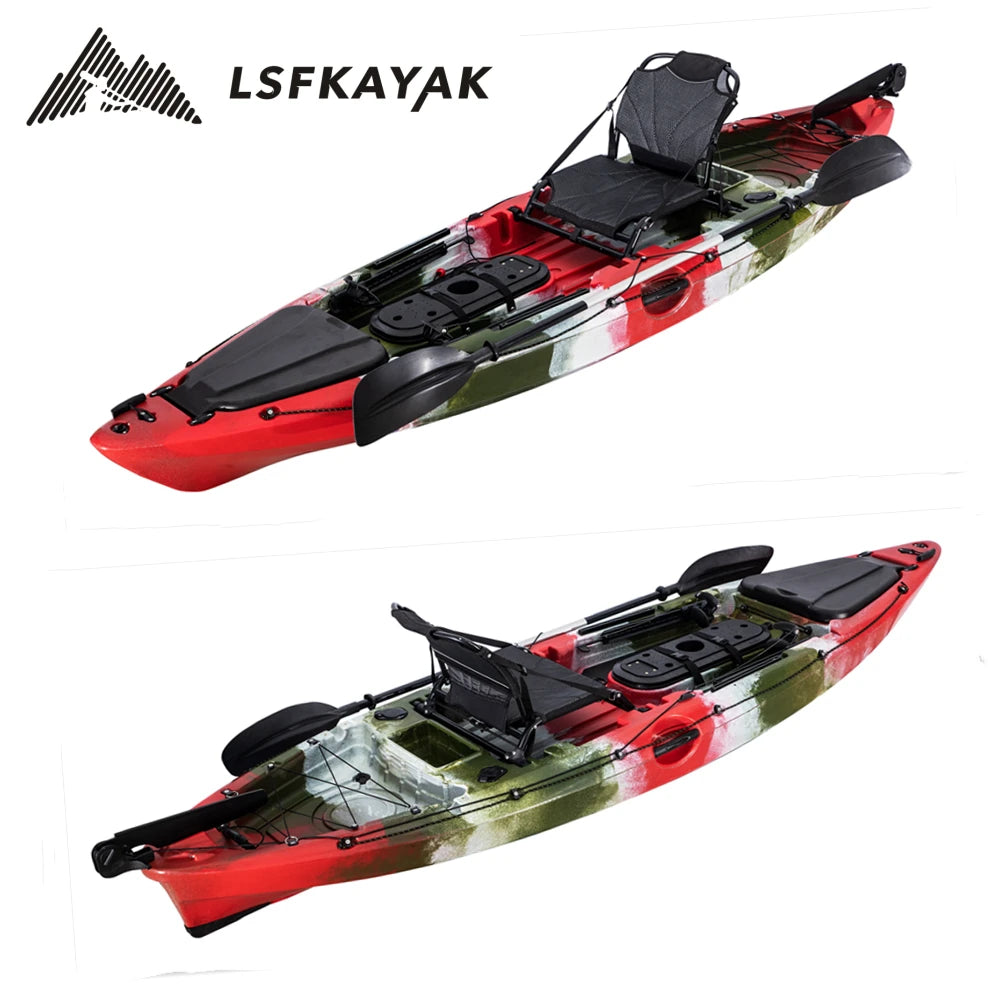 First-class Single Fishing Kayak Plastic Boat Fishing 1 Seats Canoe Kayak Fishing Rod Holders Big Storage Hatch For Angler