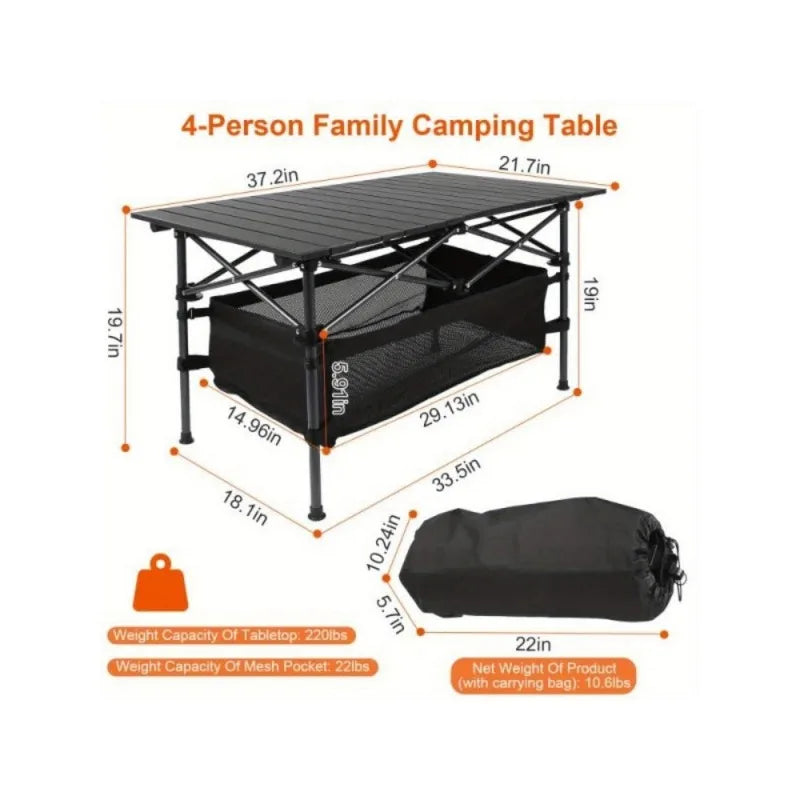 Collapsible Camping Tabel with Storage
