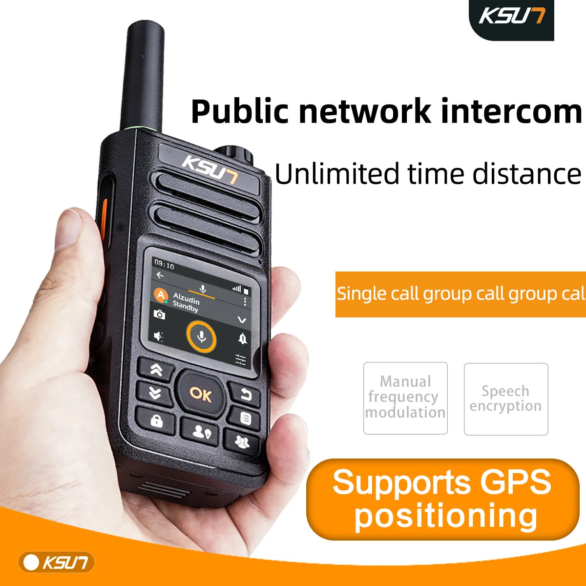 Walkie Talkie Compatible Zello APP  4g Sim Card WiFi Network Cell Phone Radio Long Range Professional Walkie Talkie KSW-ZL18