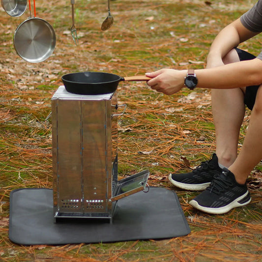 Detachable Mini Charcoal Stove Stainless Steel Folding Wood Stove Portable Environment Protection Camping Barbecue Supplies