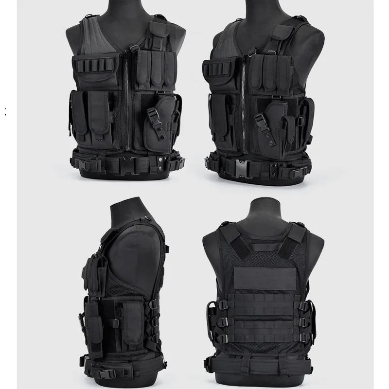 Tactical Vest Military Combat Armor Vests Anti-Cut Clothing Mens Tactical Hunting Vest Army Adjustable Armor Outdoor CS Training