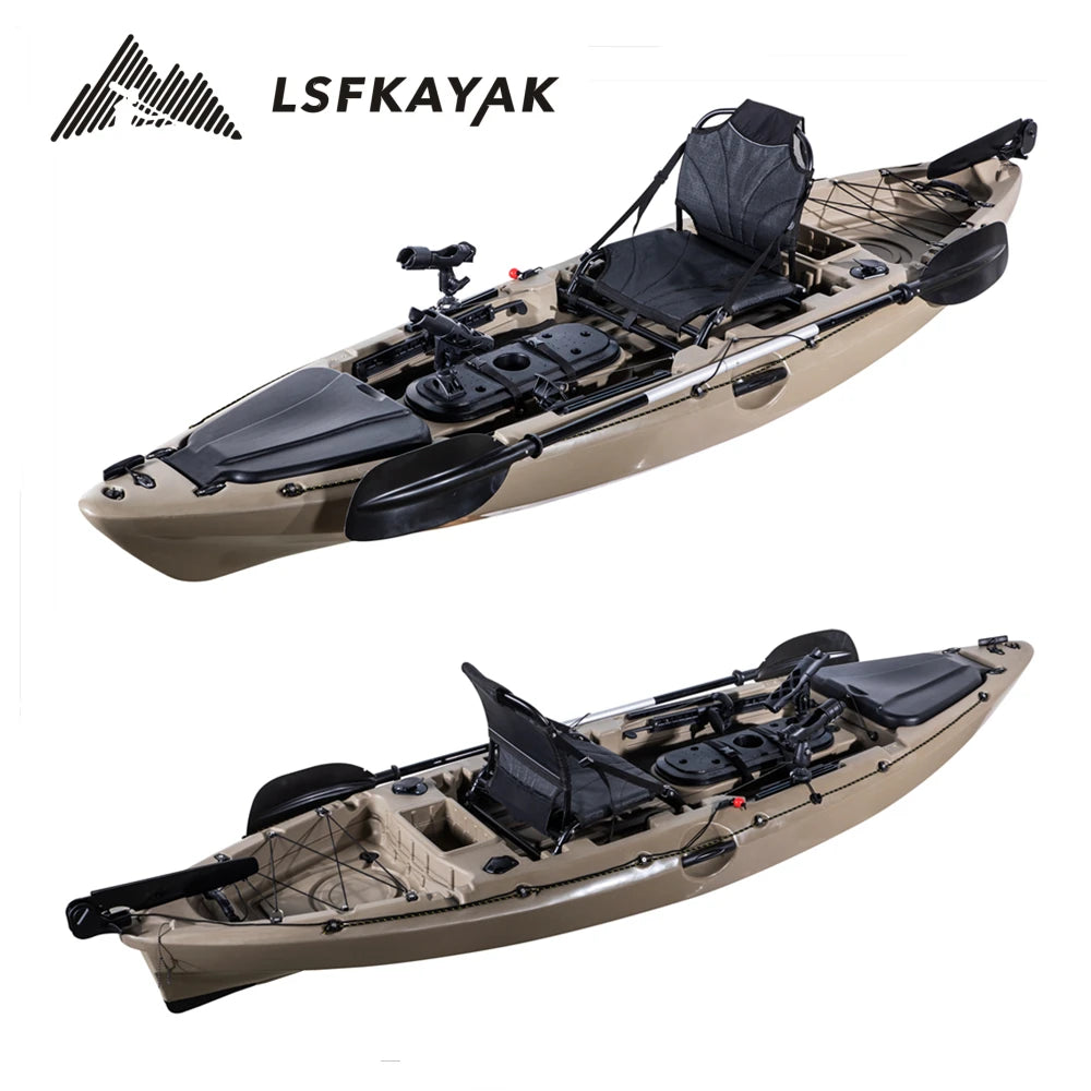 First-class Single Fishing Kayak Plastic Boat Fishing 1 Seats Canoe Kayak Fishing Rod Holders Big Storage Hatch For Angler