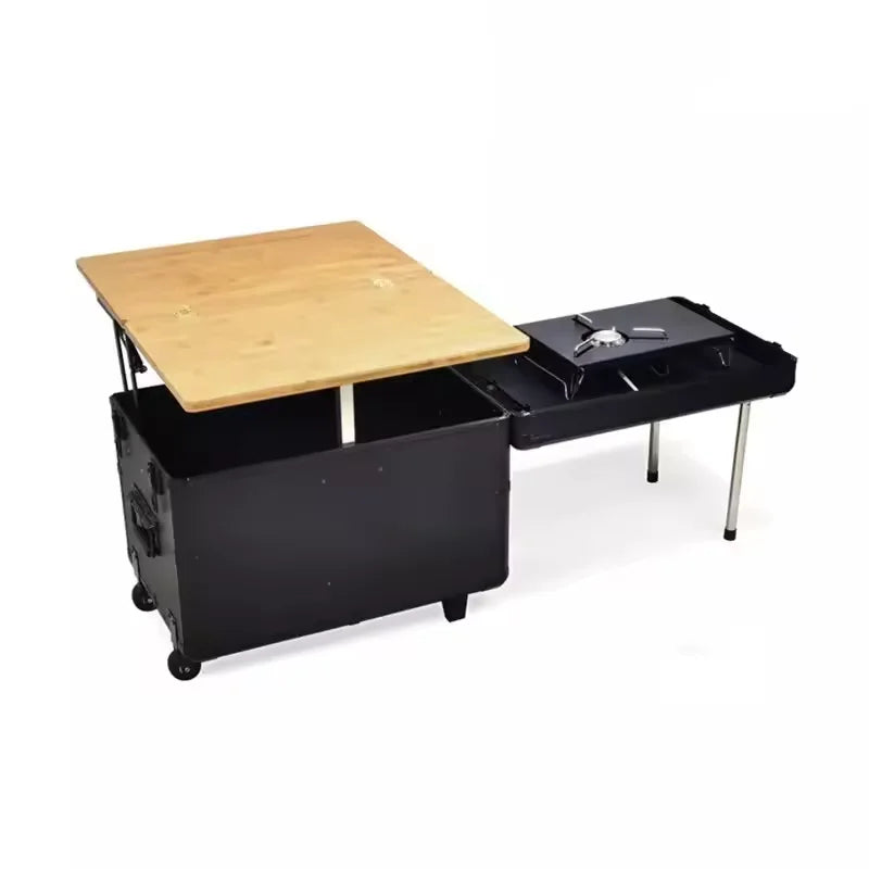 High Quality Popular Picnic Outdoor Camping Camper Portable mini Kitchen Foldable Folding Table Box  Mobile