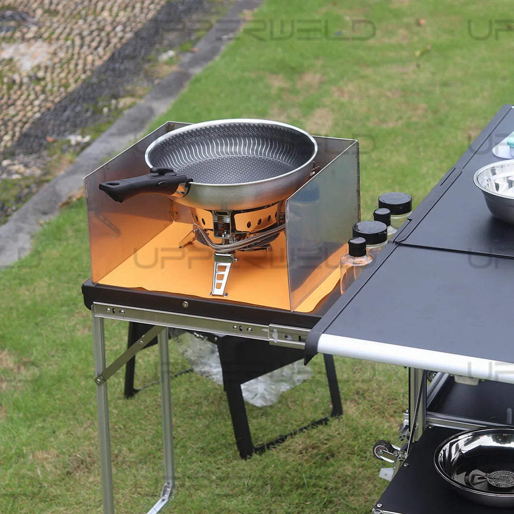Heavy Duty Outdoor bbq Camping move Kitchen 2 in 1 Folding  Cooking Table for Easy  Multifunction Aluminum