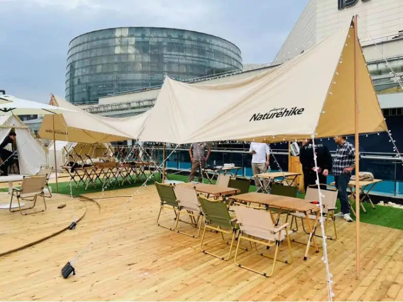 Solid Wood Folding Table Camping Wind Bar Grill Hot Pot Booth Fair  with Heightened Egg