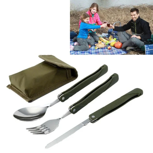 Stainless Steel Portable Folding Cutlery Set