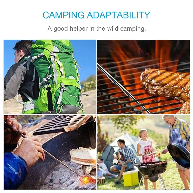 Outdoor Cooking Blow Fire Tube Portable Camping Fire Pipe Survival Tools Portable Fire Starter Tube Retractable Camping Gear