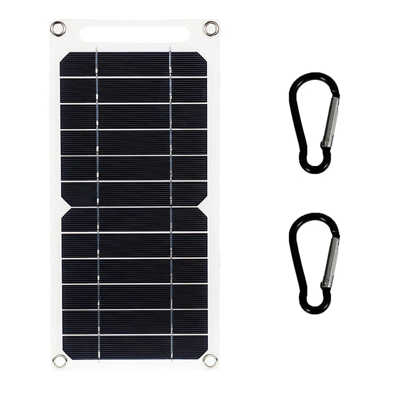 30W Solar Panel With USB Waterproof Outdoor Hiking And Camping Portable Battery Mobile Phone Charging Bank Charging Panel 6.8V