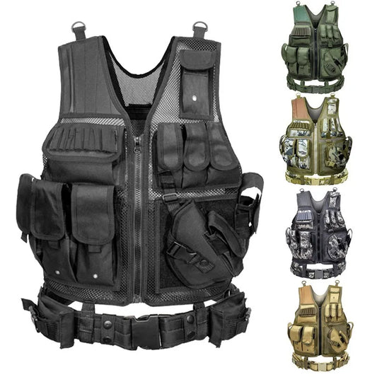 Tactical Vest Military Combat Armor Vests Anti-Cut Clothing Mens Tactical Hunting Vest Army Adjustable Armor Outdoor CS Training