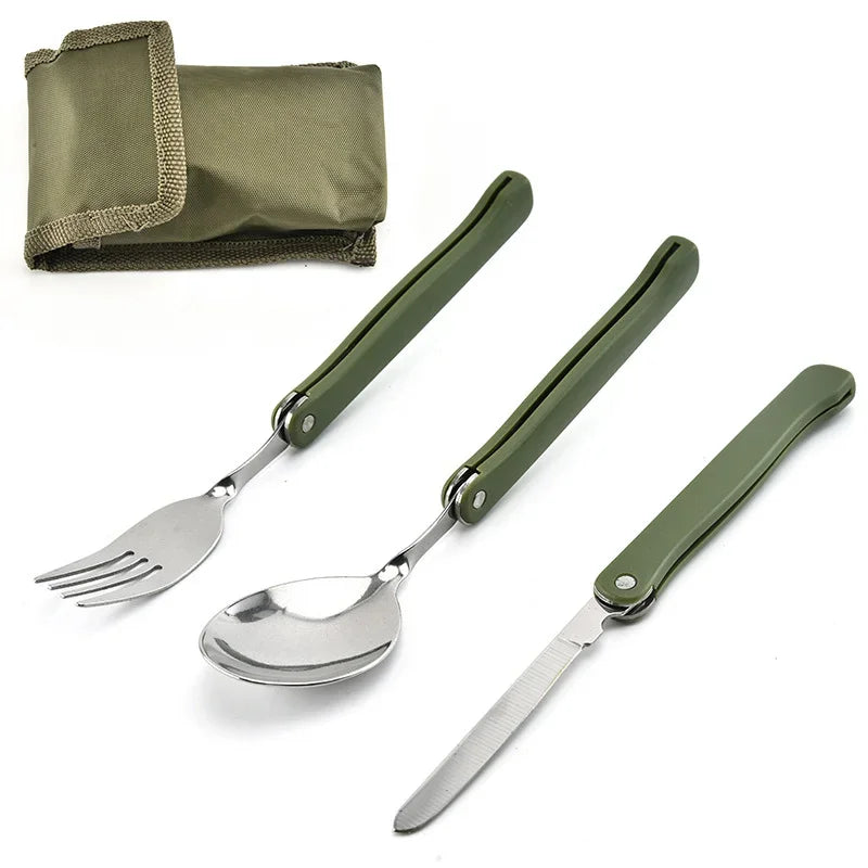 Stainless Steel Portable Folding Cutlery Set